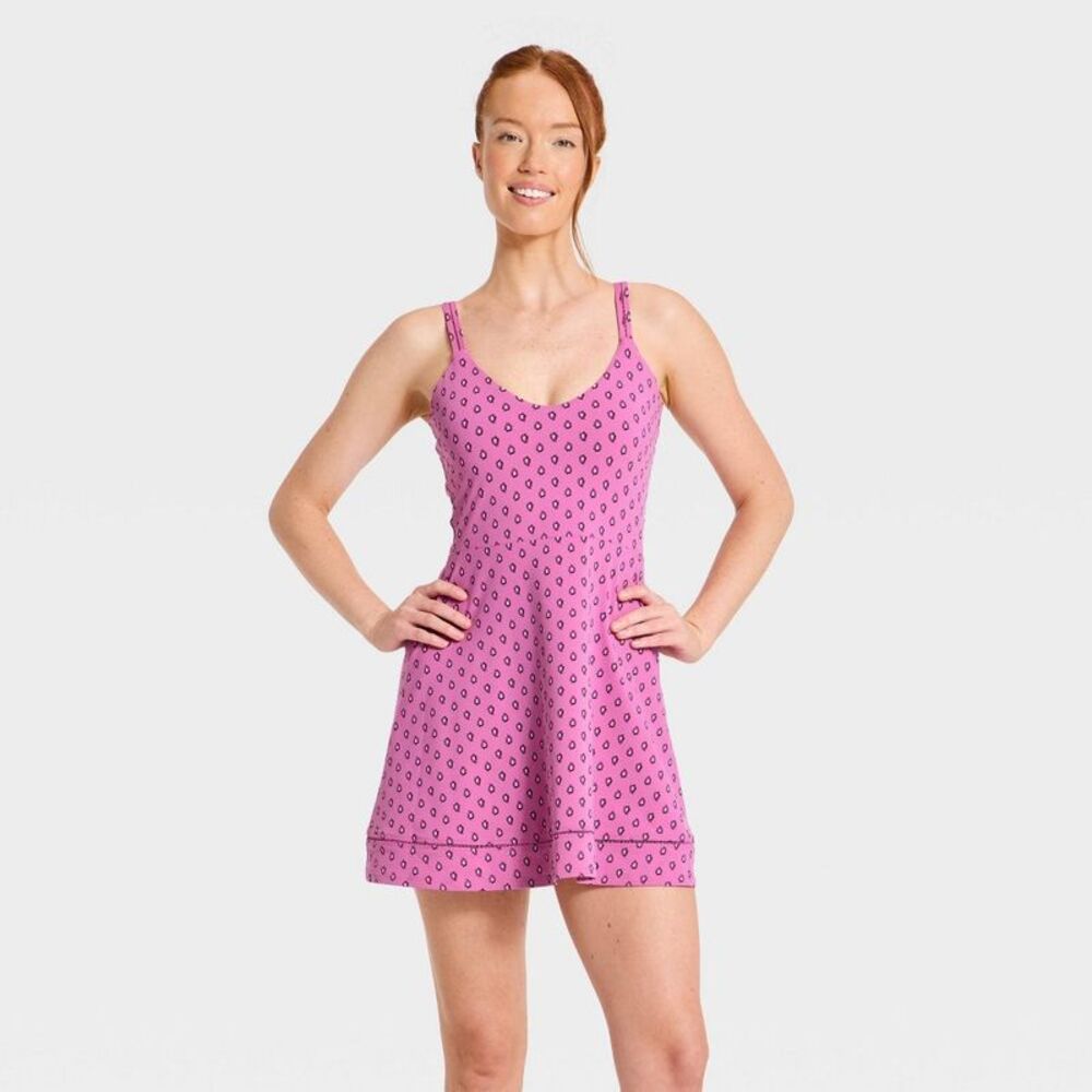 Women's Athletic Ladder Trim Dress - All In Motion Rose Pink XL